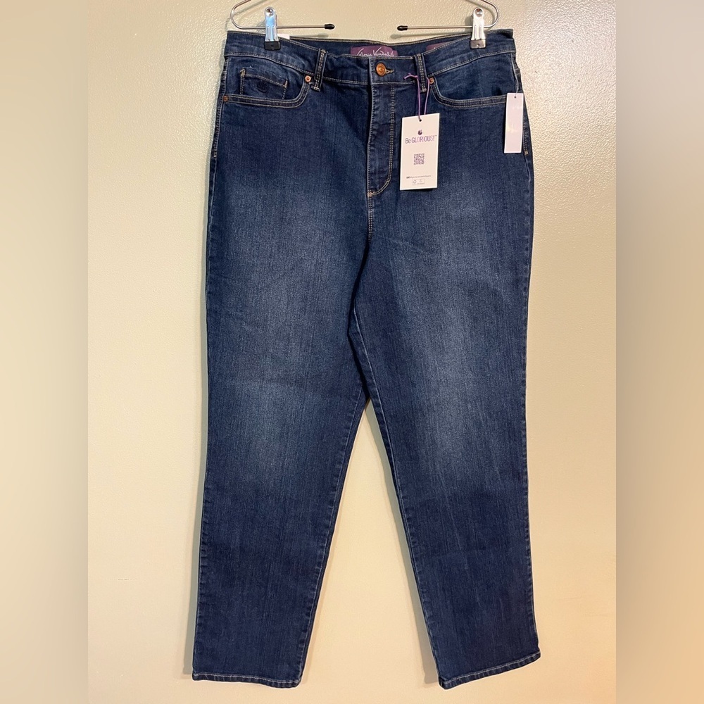 Gloria Vanderbilt Amanda Blue Stretch Womens Jeans Size 16 NWT